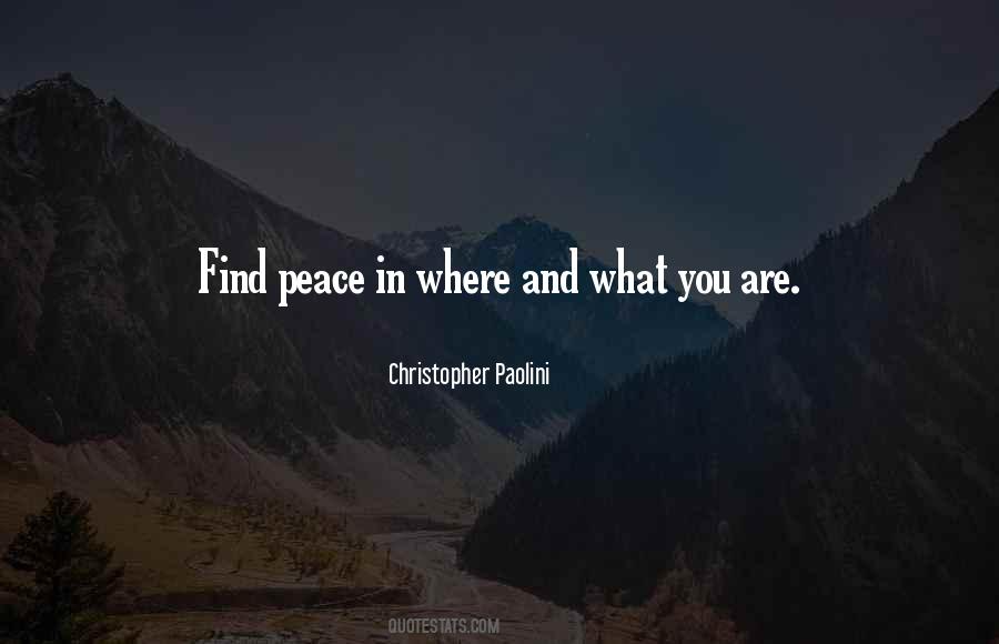 Find Peace Quotes #1788911