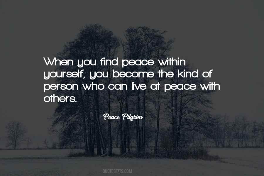 Find Peace Quotes #1811763