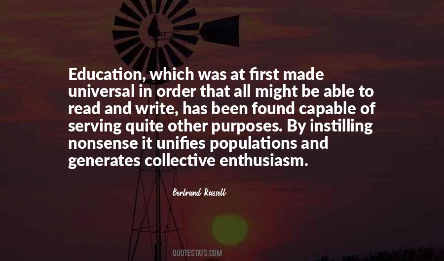 Quotes About Universal Education #1139061