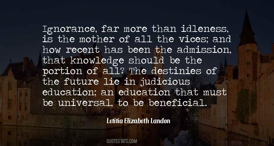 Quotes About Universal Education #518685