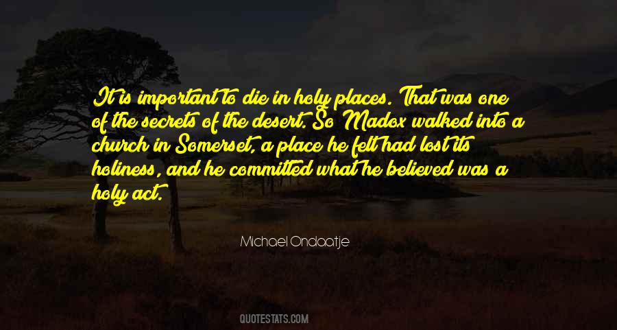 Quotes About Important Places #835560