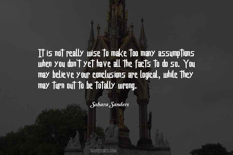 Wrong Conclusions Quotes #1455345