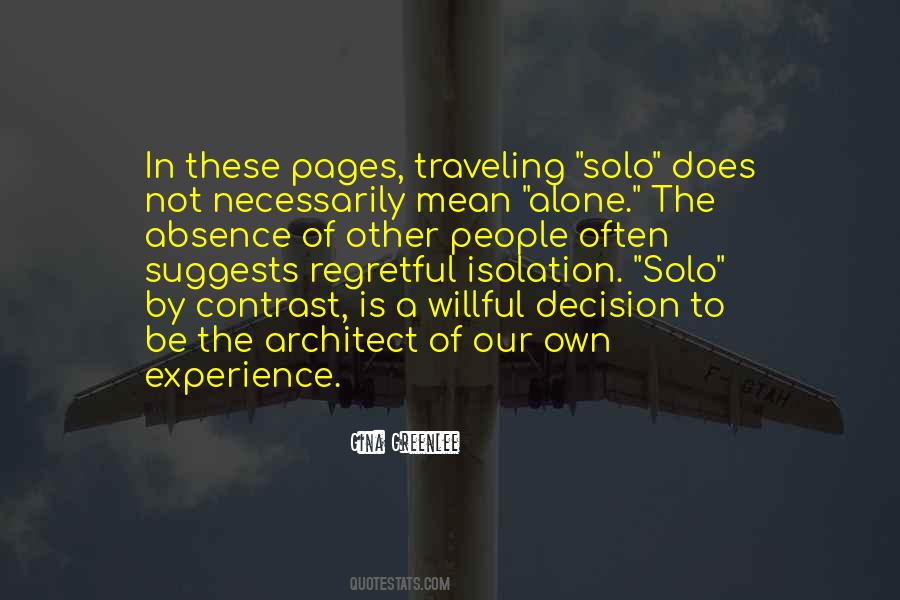 Quotes About Traveling Alone #425089