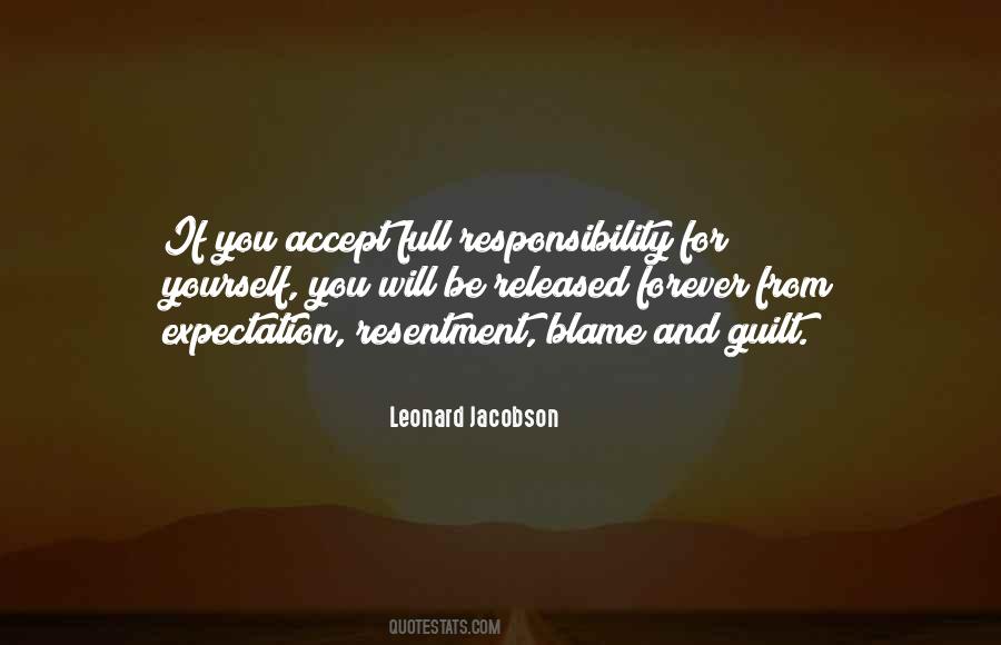 Quotes About Blame And Responsibility #101759