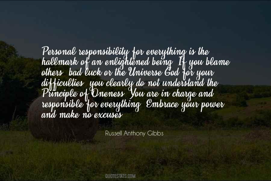 Quotes About Blame And Responsibility #1769981