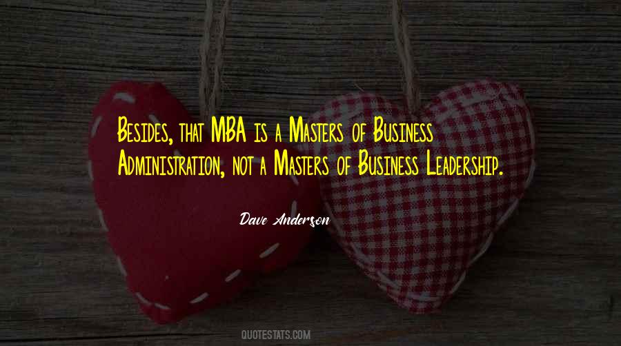 An Mba Quotes #405255