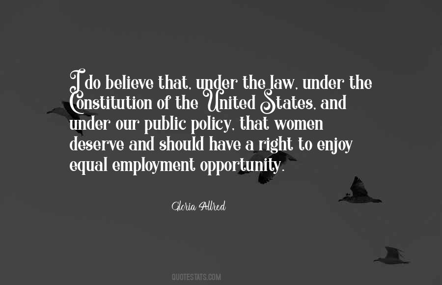 Quotes About Equal Employment Opportunity #66116