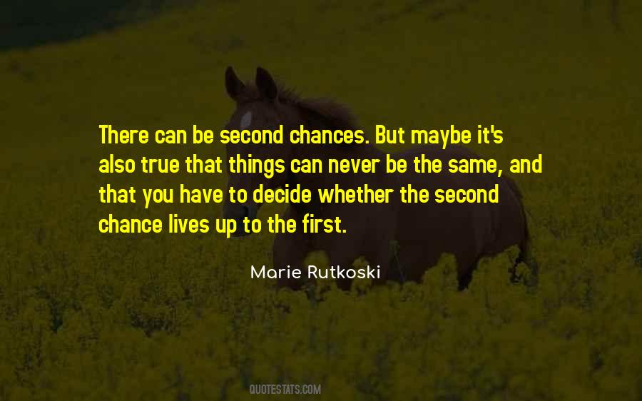 Quotes About Second Chances #160414