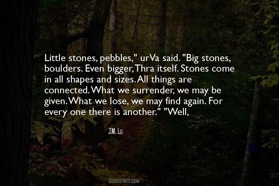 Quotes About Stones And Pebbles #1597724