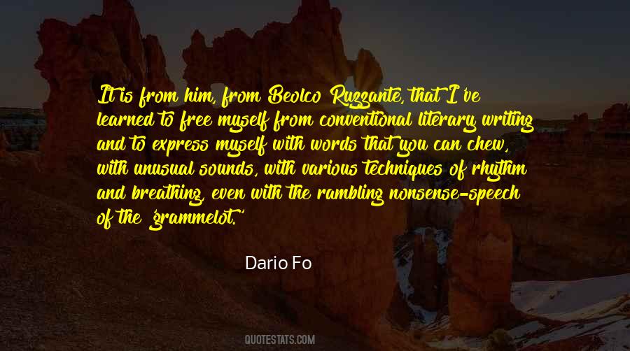 Literary Writing Quotes #1448600