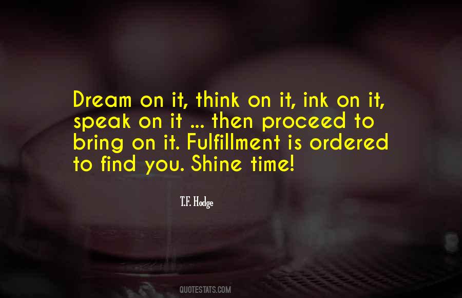 Time Fulfillment Quotes #1258424