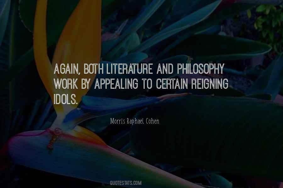Quotes About Philosophy And Literature #923090