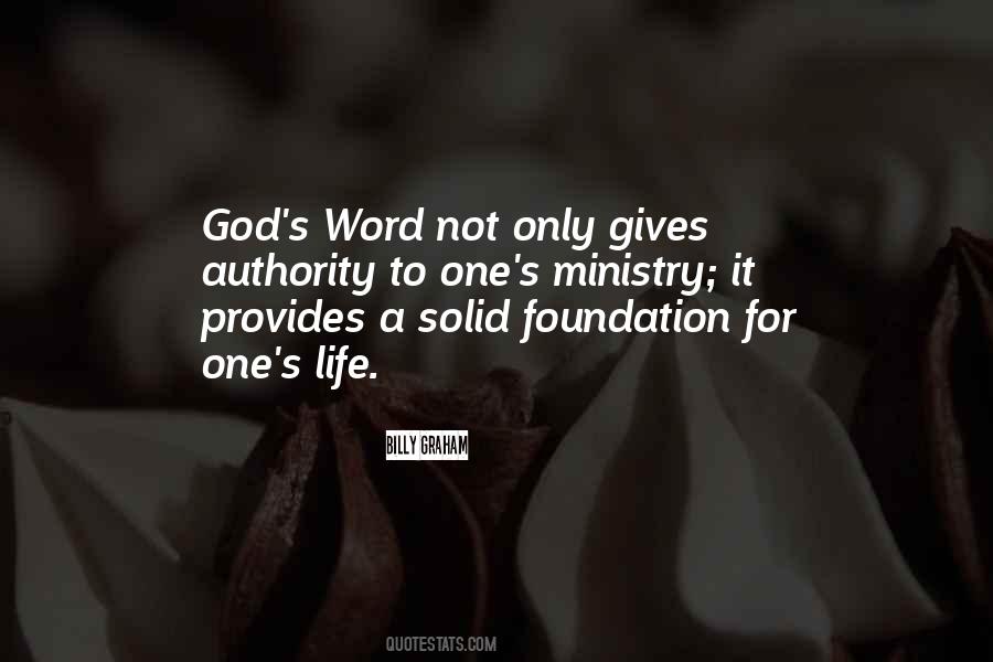 Foundation For Life Quotes #1298982