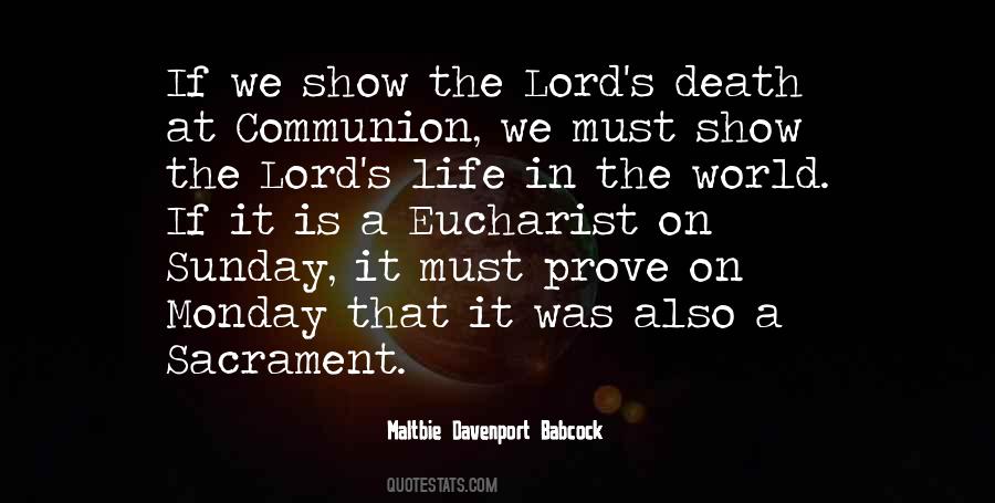 Quotes About Communion #1217761
