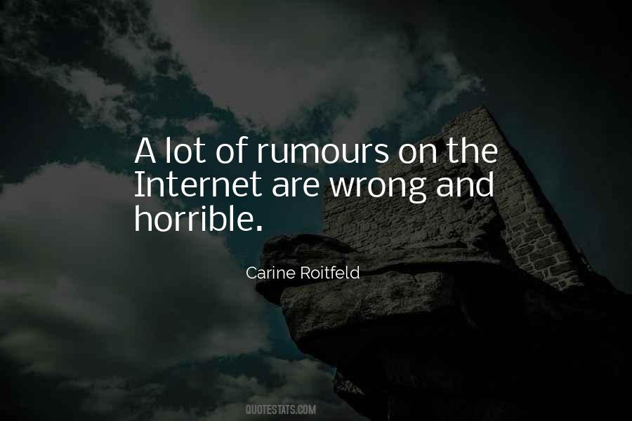 Quotes About Rumours #1248347