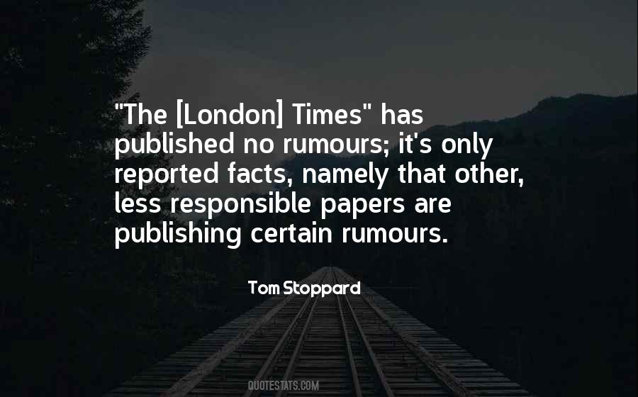 Quotes About Rumours #919869