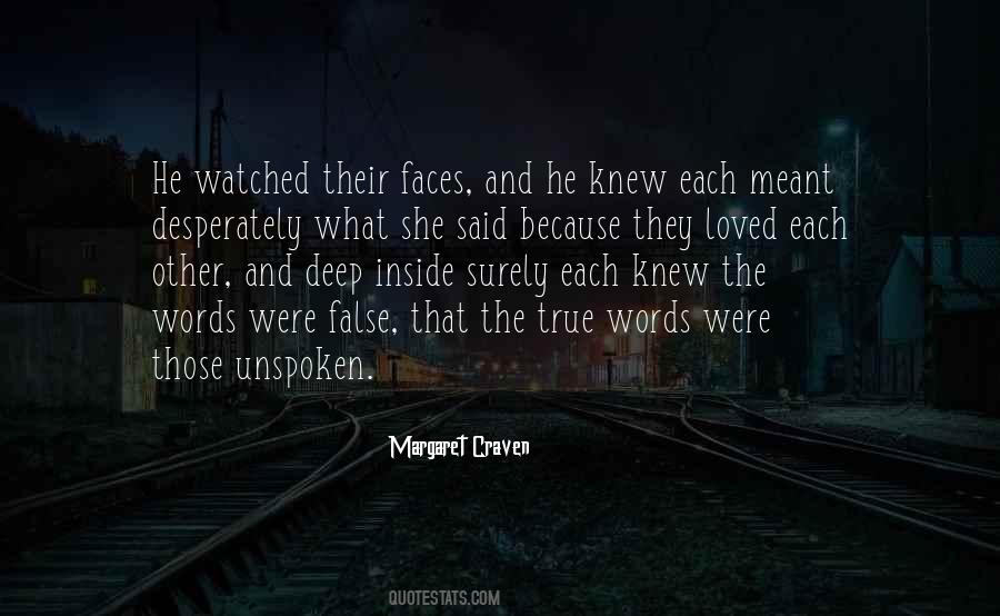 Quotes About False Faces #666936