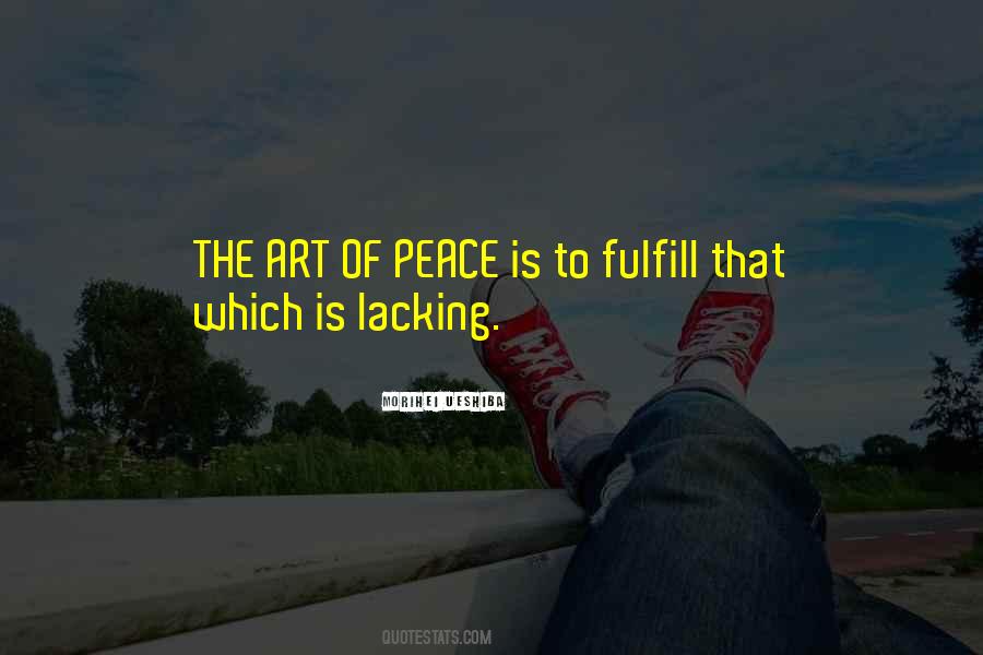 Art Of Peace Quotes #1209438
