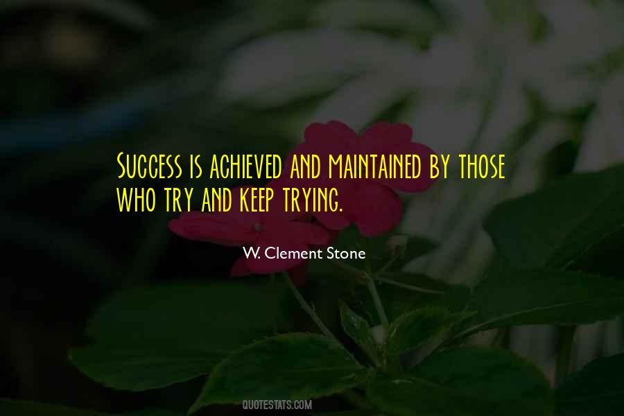 Keep On Trying For Success Quotes #622435