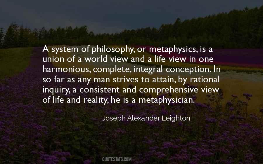 Quotes About Metaphysics #1235886