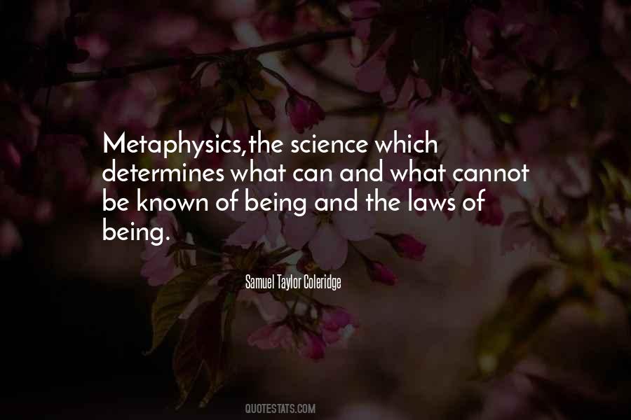 Quotes About Metaphysics #1442844