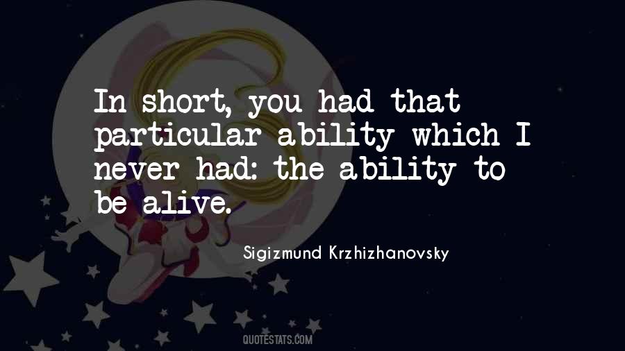 Particular Ability Quotes #797306
