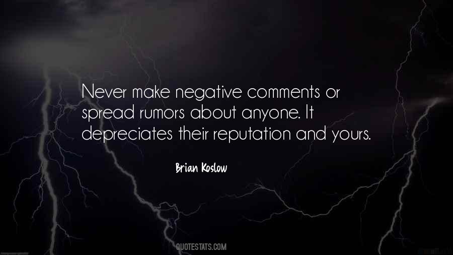 Quotes About Negative Comments #315344
