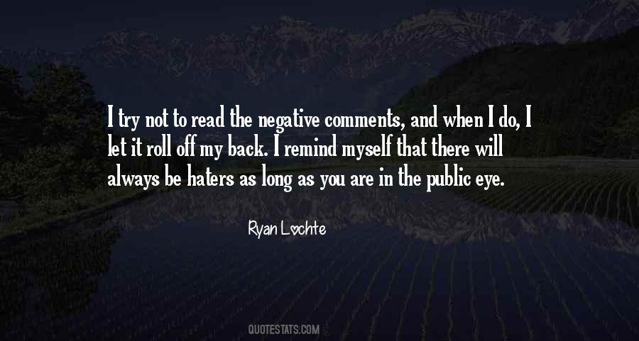 Quotes About Negative Comments #729180