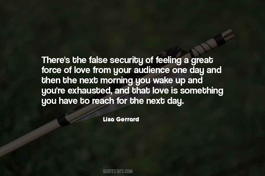 Feeling Of Security Quotes #1471638