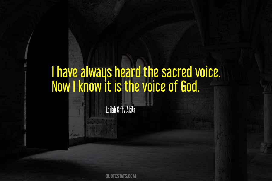 Sacred Voice Quotes #38807