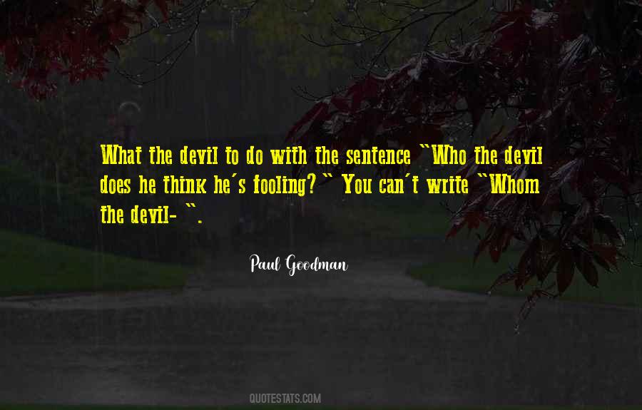 Devil To Quotes #1141164