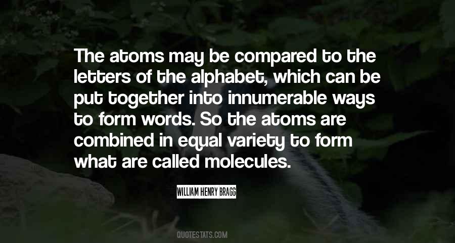 Quotes About Molecules #1198509