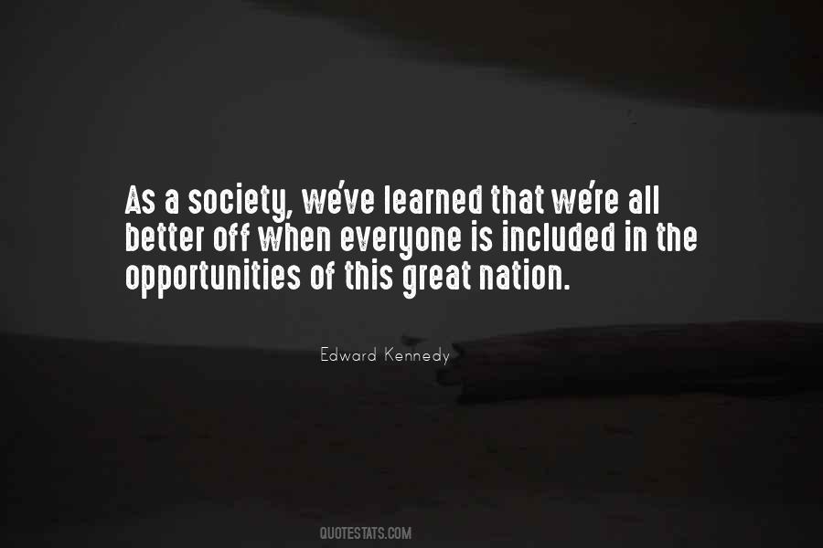 Opportunity Society Quotes #806868