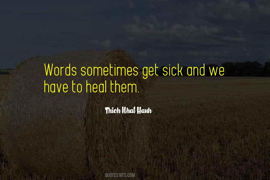 Quotes About Words That Heal #1384246