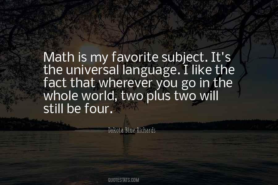 Quotes About Math Subject #885314