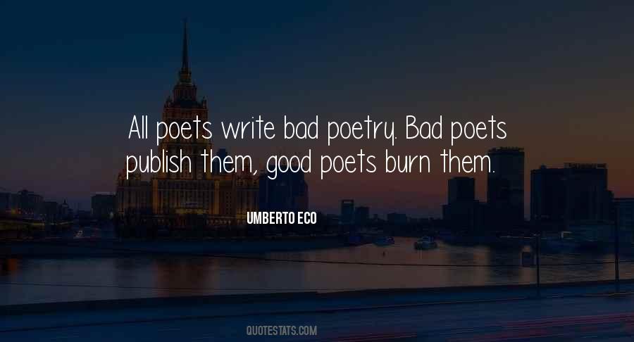 Bad Poetry Quotes #1600299