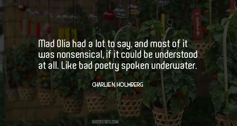 Bad Poetry Quotes #309091
