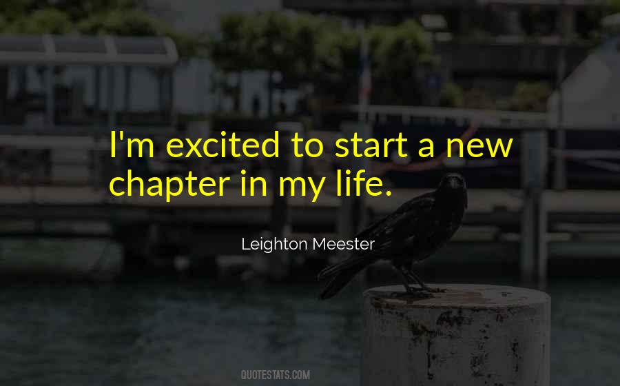 Quotes About New Chapters #484740