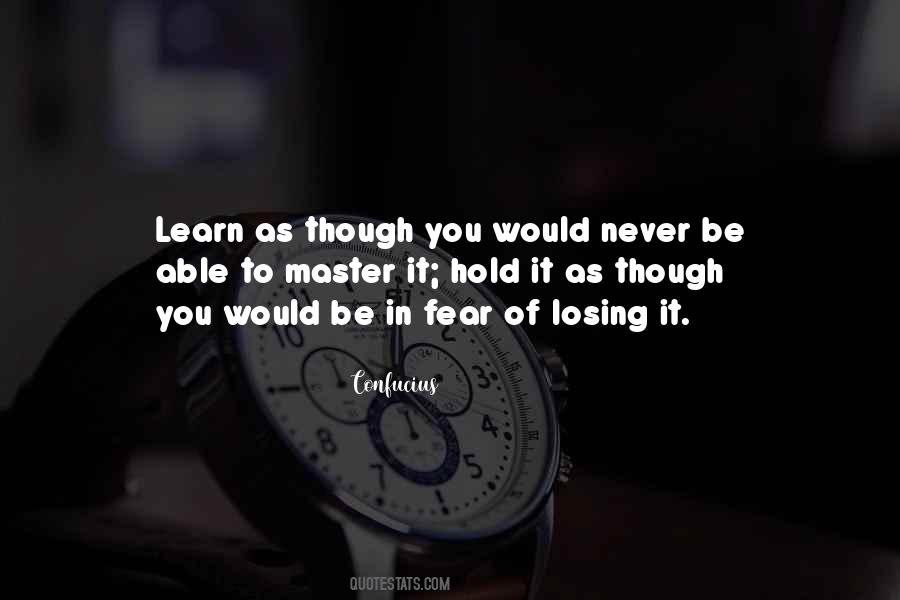 Master Fear Quotes #960236