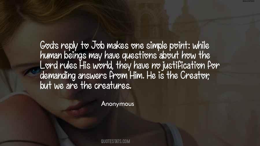 Quotes About Creatures #1800212