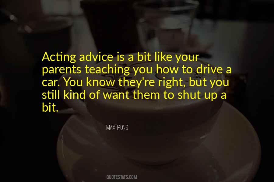 Parents Advice Quotes #1312989