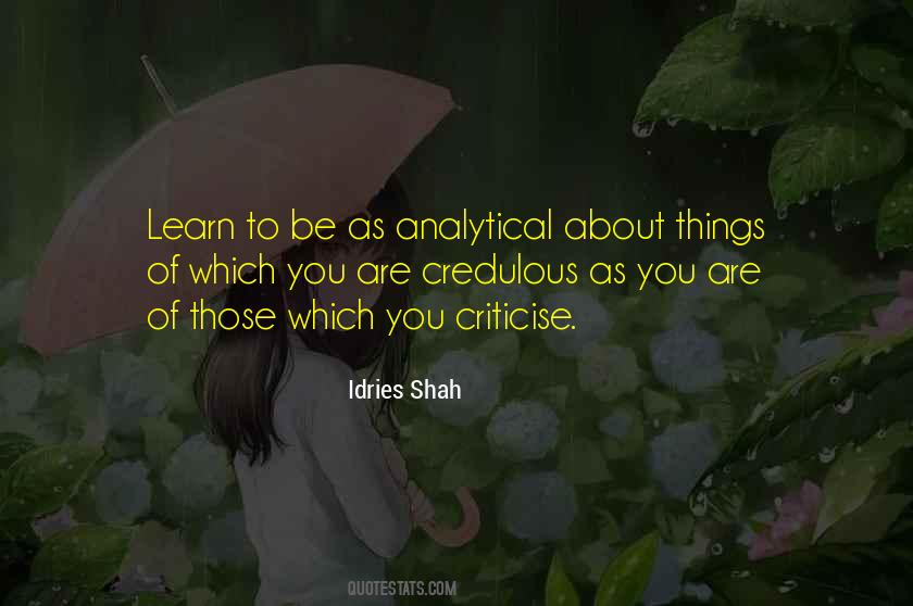 Quotes About Analytical Thinking #383999