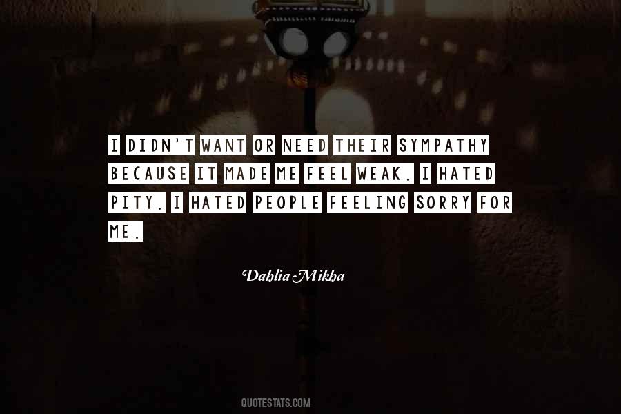 Feel Sympathy Quotes #1118096