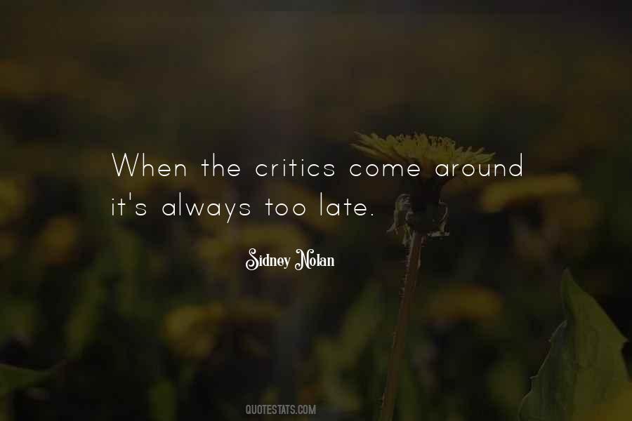 Quotes About When It's Too Late #21426