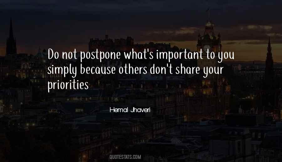 Quotes About Postpone #316660