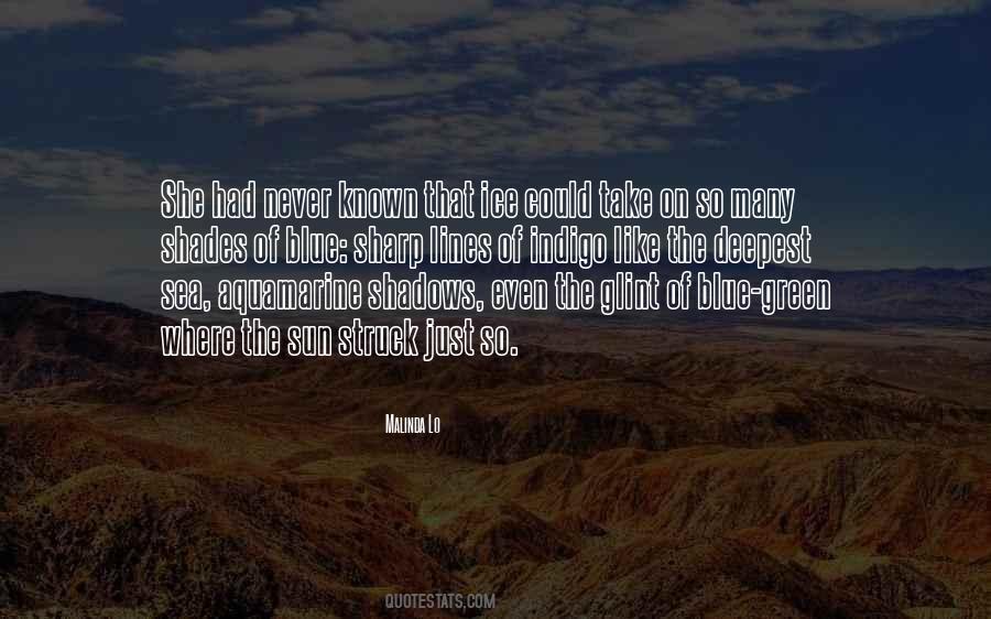 Quotes About Blue Green #97087