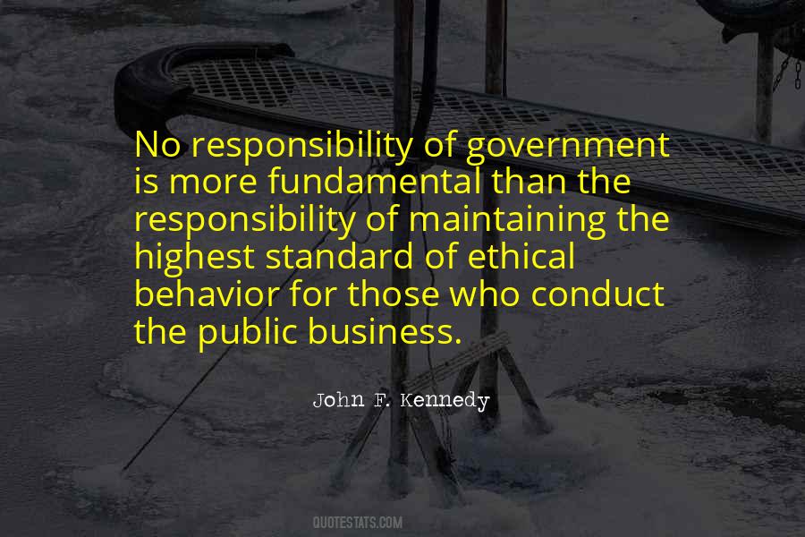 Conduct Of Business Quotes #1697847