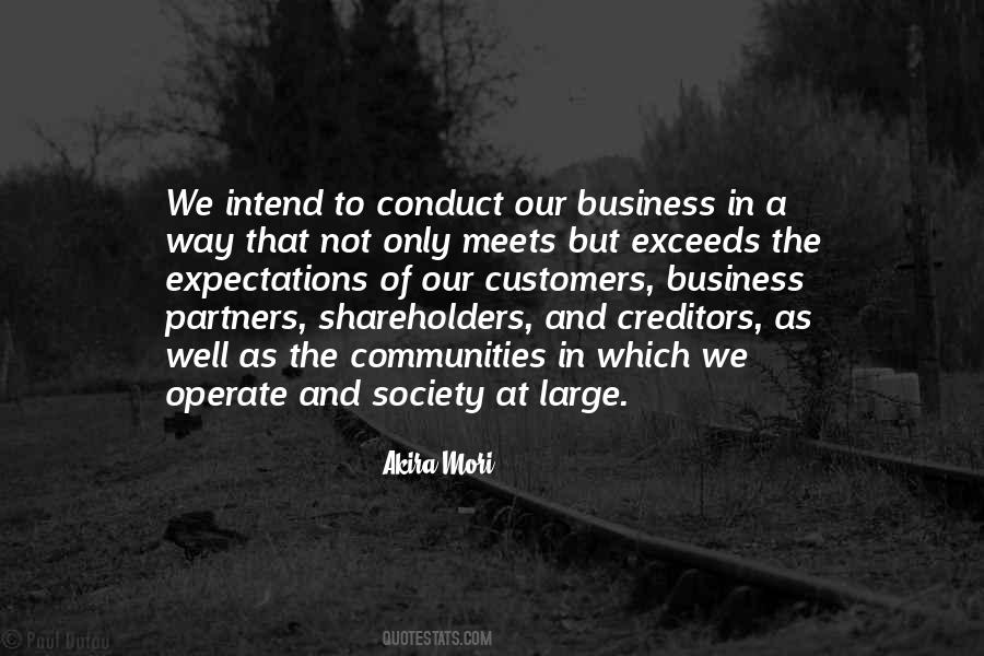 Conduct Of Business Quotes #622394