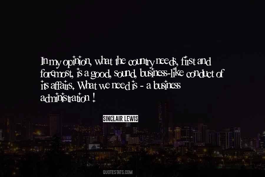 Conduct Of Business Quotes #742618