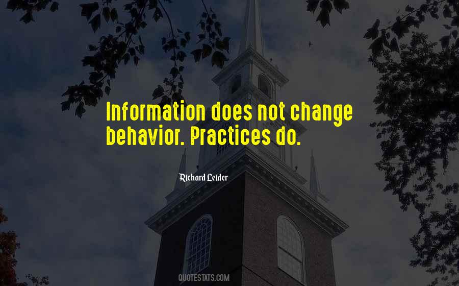 Quotes About Behavior Change #26349
